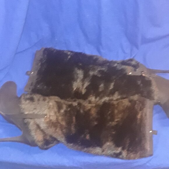 Knee-High Boots Pointed Toe Stiletto Heel 4.3" Winter Boots With Faux Fur - Picture 7 of 7